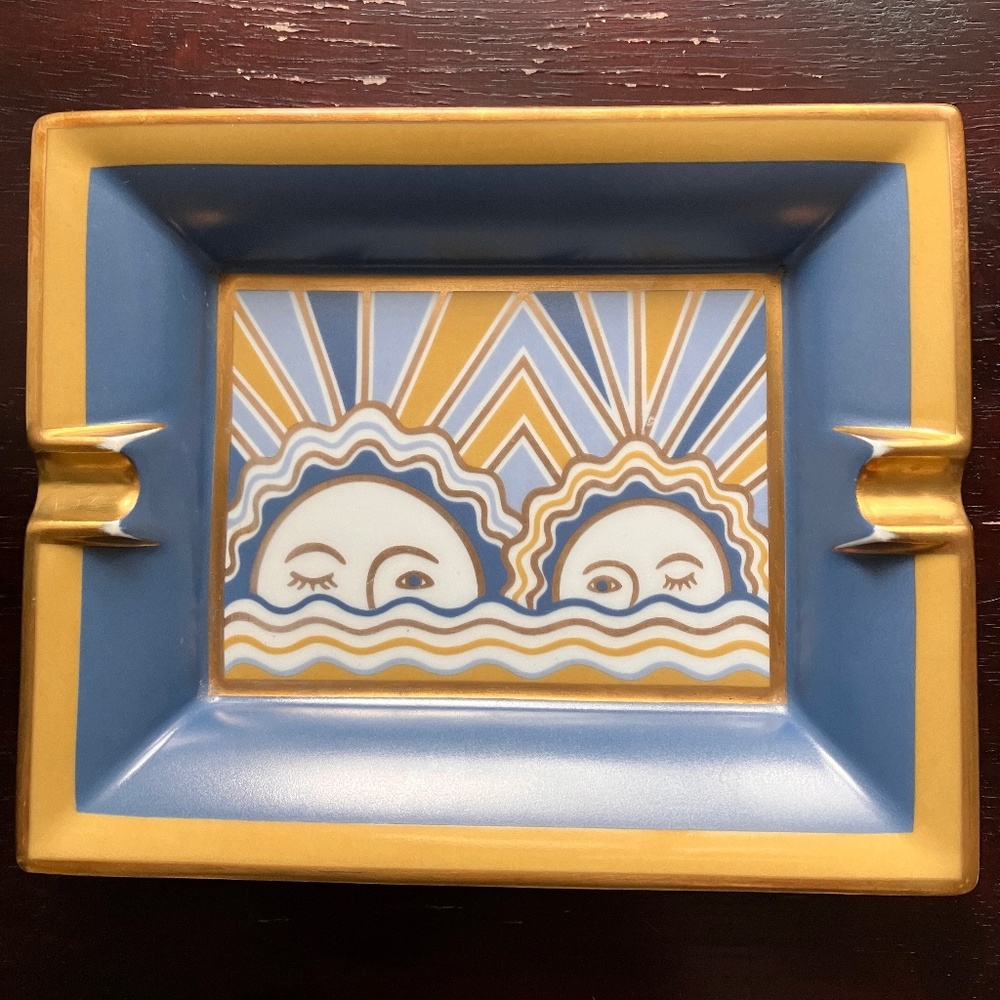 VINTAGE HERMÈS PARIS SUN&MOON Ashtray/Change Tray